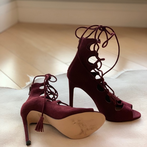 Lace up peep toe sandal - Picture 2 of 3